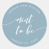リラックスMintスクリプトを編集可能カラーに結婚する ラウンドシール (正面)