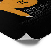 リラックスPi 3.14おもしろい Sloth Pi Day Math Te ポスター (角)