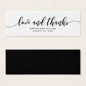 リラックスScript Love and感謝してい結婚式の引き出物ラベル (正面&裏面)