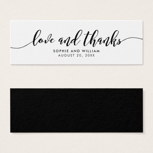 リラックスScript Love and感謝してい結婚式の引き出物ラベル (正面&裏面)
