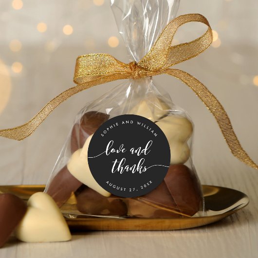 リラックスScript Love and 感謝していカスタム 結婚 Color's ラウンドシール