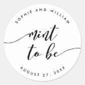 リラックスScript Mintが結婚式の引き出物 ラウンドシール (正面)