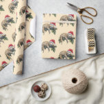 リラックスSloth with a Christmas hat 1 ラッピングペーパー<br><div class="desc">EDDA Froehlich / EDDArtによるおもしろい動物のクリスマスデザイン | サンタクロースの服を着たリラックス可愛いスロッスで、スロースを愛するすべての人のためのアイディアであり、フリースピリット、クリスマス愛好家、幸せな人々、クリスマスの装飾のファンのためのクリスマスの挨拶。このおもしろい動物のクリスマスデザインは目を引き、喜びの方法で注目を集めることができる。例えば、職場、学校や大学、コンサートやフェスティバル、会議やハプニング、旅行やツアーで、友人や家族とのクリスマスの時間でそれを表示する。 | 特別なデザインや感じ色は無料で私には連絡: contact@eddart.deまたは私のショップで見て： www.zazzle.com/store/eddartshop ...  www.zazzle.de/store/eddartiful ...  www.zazzle.com/store/prettypattern</div>