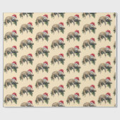 リラックスSloth with a Christmas hat 1 ラッピングペーパー (フラット)