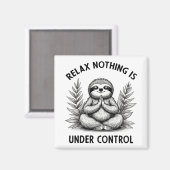 リラックスSloth Yogaのコントロールおもしろいは何もない マグネット (正面/裏面)