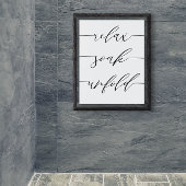 リラックスUnfold Soak Bathroomウォールアートポスター ポスター