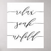 リラックスUnfold Soak Bathroomウォールアートポスター ポスター (正面)