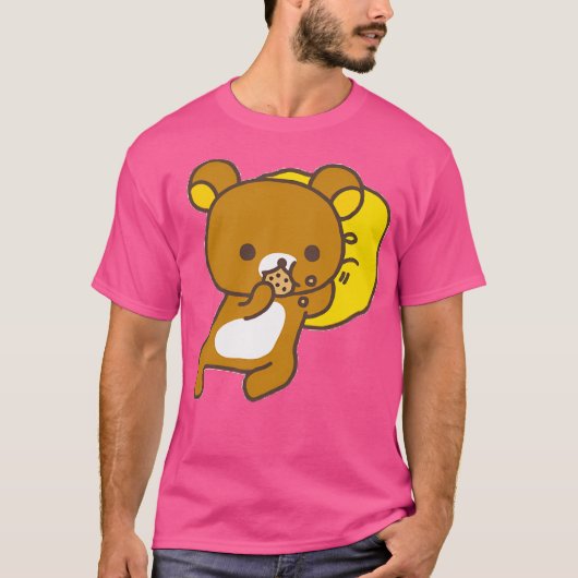 リラックマ食べクッキーかわいい Tシャツ (正面)