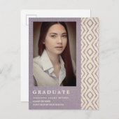 リラック·ボホテクスチャー写真の卒業ユニセックス記事 案内ポストカード (正面/裏面)