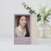 リラック·ボホテクスチャー写真の卒業ユニセックス記事 案内ポストカード (スタンド正面)