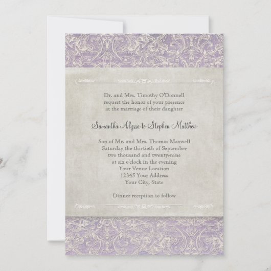 リラック・ヴィンテージ フレンチ リージェンシー ラック 刻印 ウェディング 招待状 (正面)