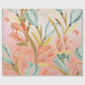 リラフローラ金ゴールドピンクローズキャンディパステルシャイニーラップ ラッピングペーパー (フラット)