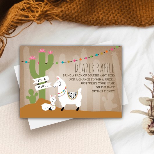 リラママ + 赤ちゃんの女の子のオムツくじ エンクロージャーカード