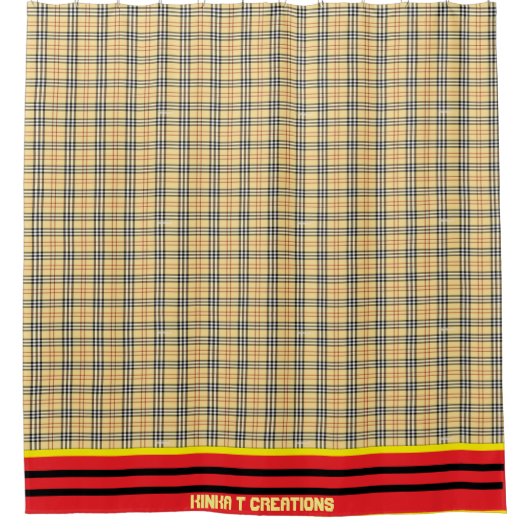 リラ・プレイド シャワーカーテン (正面)