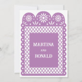 リラ メキシカン ペーパー ピカド ウェディング 招待状 (裏面)