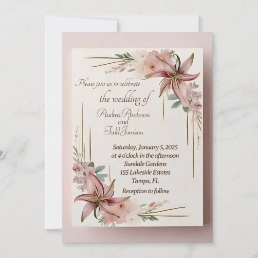 リリアステカー 招待状 (正面)