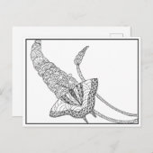 リリアックの蝶ポストカード – 色を付ける ポストカード (正面/裏面)