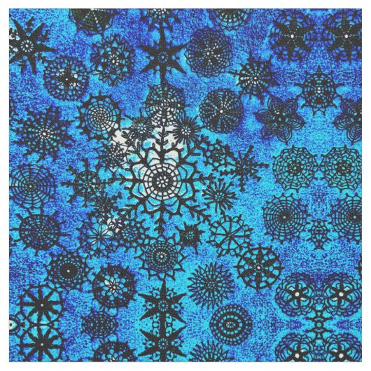 リリアンのアクアスノーフレーク ファブリック (クローズアップ)