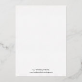 リリアンモダンエレガントな結婚式 箔招待状 (裏面)