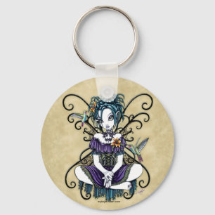 "リリアン"のゴシック様式ハチドリの妖精の芸術Keychain キーホルダー