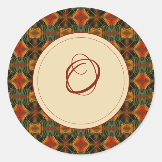 リリアンw/イニシャル封筒用シール ラウンドシール (正面)