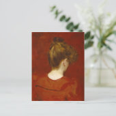 リリア勉強1887年(キャンバス上油) ポストカード (スタンド正面)