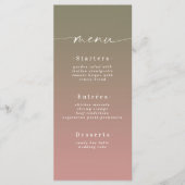 リリエレガントーグラデーショングリーン&埃っぽいバラピンク結婚ズ メニュー (正面)