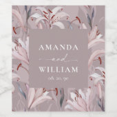 リリエレガントーパーソナライズされたのワインラベル ワインラベル (シングルラベル)