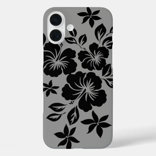 リリオイハイビスカスハワイアンフローラグレイ Case-Mate iPhoneケース (裏面)