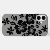 リリオイハイビスカスハワイアンフローラグレイ Case-Mate iPhoneケース (裏面 (横))