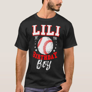 リリオブザ誕生日ボーイベースボールテーマブデイセレブ Tシャツ