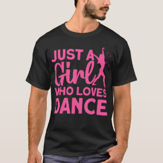 リリカルダンス好きな女性のためのクールなダンスアート Tシャツ