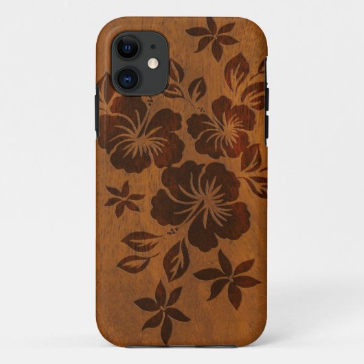 リリコイハイビスカスフェイクハワイアンウッドiPhone 5ケース Case-Mate iPhoneケース (裏面)