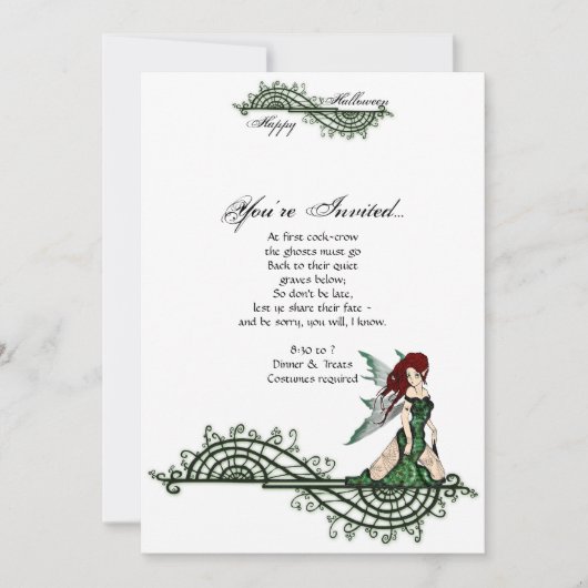 リリスフェアリーゴシックハローウィンパーティ招待状 招待状 (正面)
