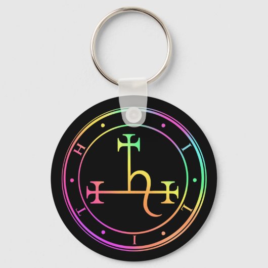 リリス・シギル。ダークムーン女神シールキーチェーン キーホルダー (正面)