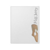 リリパーソナライズされたカル靴ダンス先生メモ帳 ノートパッド (回転)