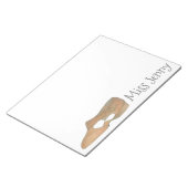 リリパーソナライズされたカル靴ダンス先生メモ帳 ノートパッド (アングル)