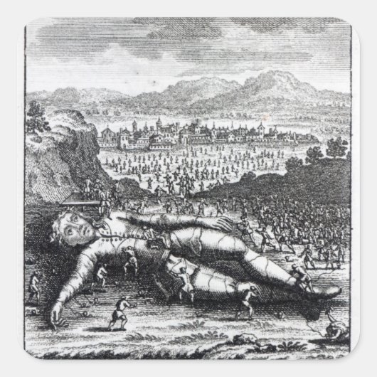 リリプティア人に捕獲されたガリバー スクエアシール (正面)