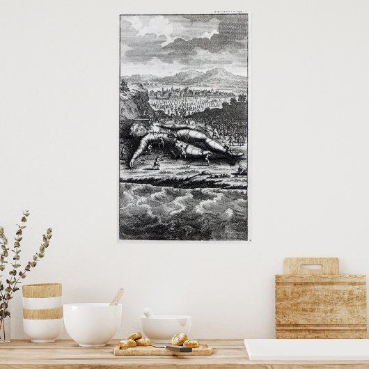 リリプティア人に捕獲されたガリバー ポスター (キッチン)