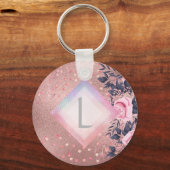 リリベットモノグラムロセゴールドフローラフィットプリンセス キーホルダー (正面)