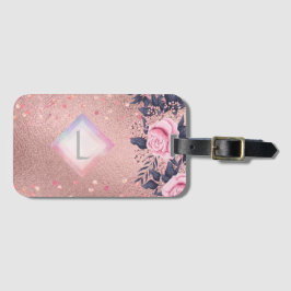 リリベットモノグラムロセゴールドフローラフィットプリンセス ラゲッジタグ