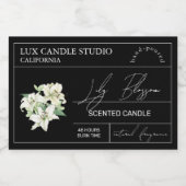 リリミニマルエレガントーろうそく瓶ラベル フードラベル (シングルラベル)