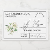 リリミニマルエレガントーろうそく瓶ラベル フードラベル (シングルラベル)