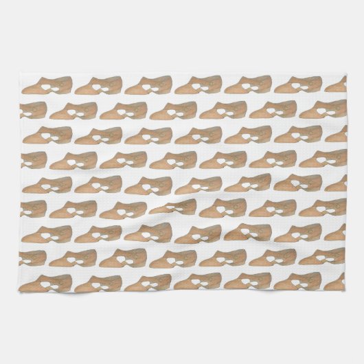 リリリックタンモダンダンス先生シューズプリント キッチンタオル (横)