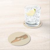 リリリックタンモダンダンス先生シューズプリント ラウンドペーパーコースター (インサイチュ)