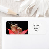 リリーおもしろいラールテンプレートの可愛いカエル ラベル (インサイチュ)