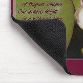 リリーかわいらしパッドフォトに浮かぶピンクのスイレン マウスパッド (コーナー)