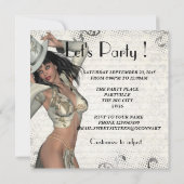 リリーかわいらしsweet sixteenの少女 招待状 (裏面)