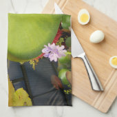 リリーがお茶タオルをパット キッチンタオル (四つ折り)