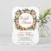 リリーとオレンジの花のブライダルシャワー 招待状 (スタンド正面)